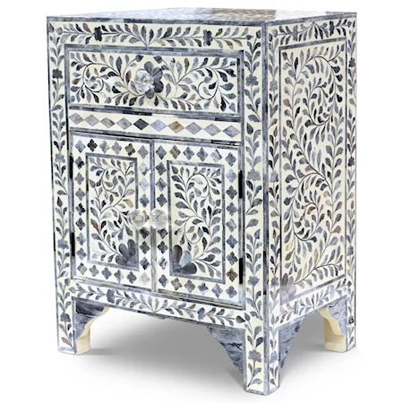 Contemporary Fowler Accent Cabinet with Decorative Case